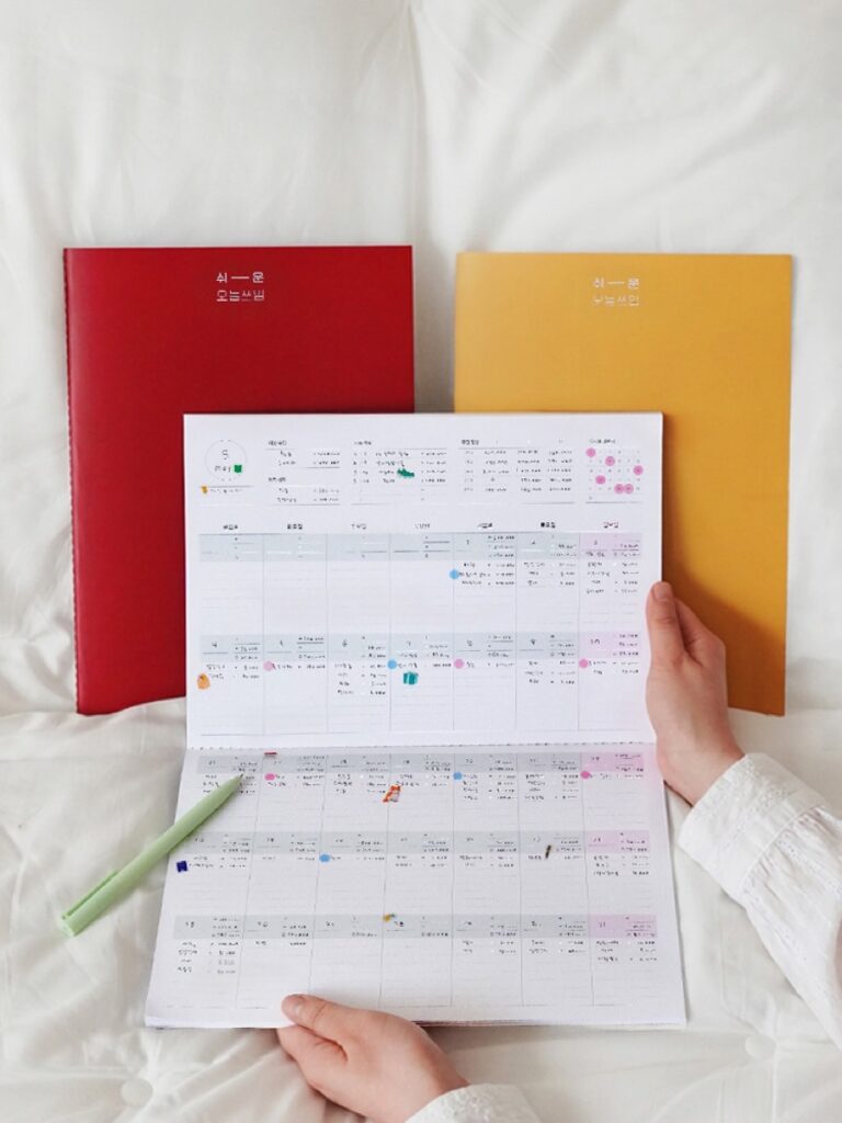 쉬운 오늘쓰임 먼슬리 수기 가계부 용돈기입장
